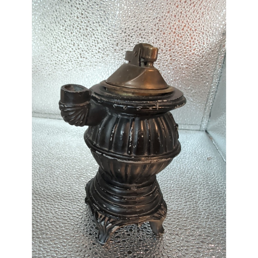 VINTAGE Cast Iron Pot Belly STOVE LIGHTER Untested Made In Japan